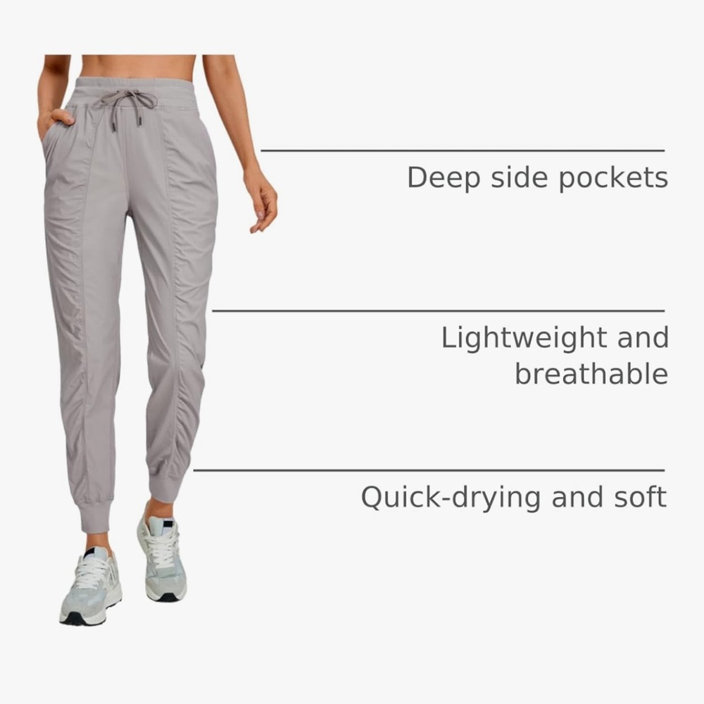 CRZ YOGA Lightweight Workout Joggers for Women Size S 28.5” inseam - Picture 4 of 6